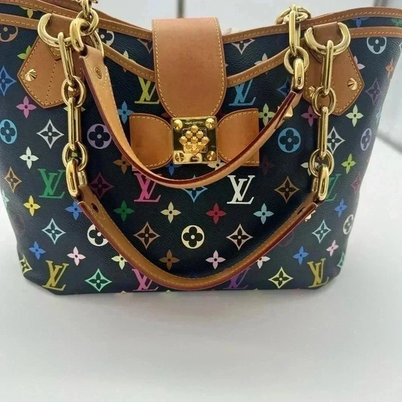 Louis Vuitton Black Monogram Multicolore Canvas Annie GM Bag w/ FREE ENTRUPY COA - Picture 3 of 17